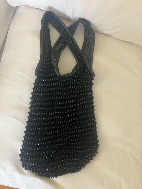 Black Beaded Bag